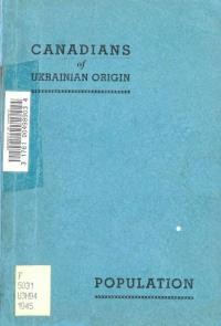 Hunchak N.J. Canadians of Ukrainian Origin: Population