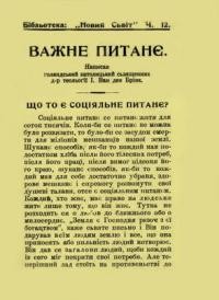 Ван ден Брінк І. Важливе питання