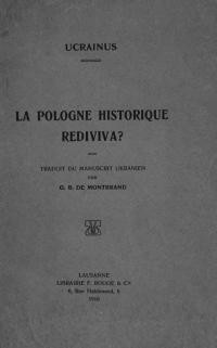 Ucrainus. La Pologne historique rediviva?