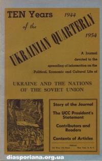 The Ukrainian Quarterly: Index to Vol. 1(1944) – 10(1954)