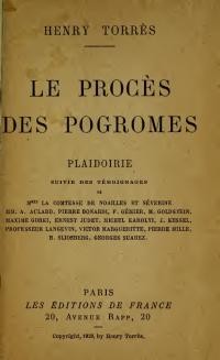 Torres H. Le proces des pogromes