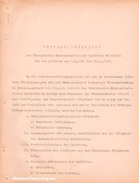 Tatigkeitsbericht des Ukrainischen Wissenschaftlichen Instituts in Berlin fur der Zeitraum vom 1/10/1935 bis 28/2/1937