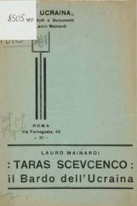 Mainardi L. Taras Scevcenco – il’Bardo dell’ Ucraina