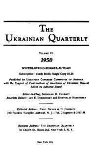 The Ukrainian Quarterly 1950: Index