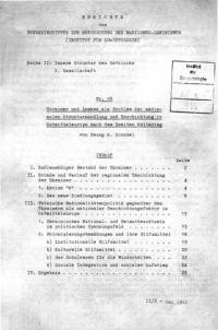 Strobel G. W. Ukrainer und Lemken als Problem der nationalen Strukturwandlung und Umschichtung in Ostmitteleuropa nach dem Zweiten Weltkrieg