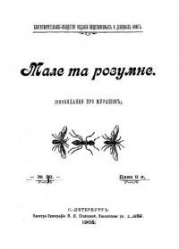 Мале та розумне (оповідання про мурашок)