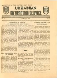 Ukrainian Information Service. – 1950. – n. 3-8