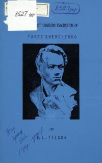 Tilson F.L. The first Canadian evaluation of Taras Shevchenko