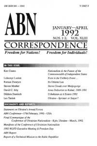 ABN-Correspondence. – 1992. – n. 1-6