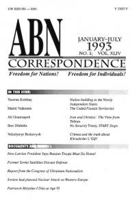 ABN-Correspondence. – 1993. – n. 1-6