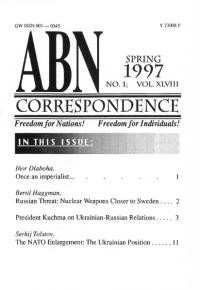 ABN-Correspondence. – 1997. – n. 1-4