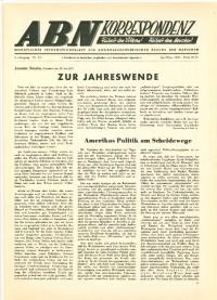 ABN Korrespondenz. – 1952. – Nn. 1-10