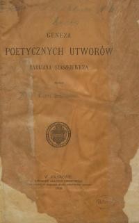 Studziński C. Geneza poetycznych utworów Markiana Szaszkiewicza