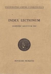 Index Lectionum Semestre Aestivum 1967