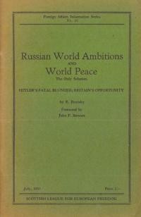 Ilnytzky R. Russian World Ambitions and World Peace