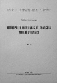 Baran A. Metropolia Kioviensis et eparchia Mukacoviensis