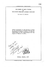 Павлів О. Поетична творчість Павла Тичини в світлі української совєтської критики й літературознавства