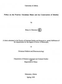 Cherwick B. Polkas on the Prairies Ukrainian Music and the Construction of Identity