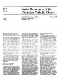 Soviet Repression of the Ukrainian Catholic Church