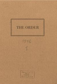 The Order. – 1946. – N. 1