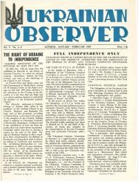 Ukrainian Observer. – 1953. – Nn. 1-12