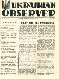 Ukrainian Observer. – 1954. – Nn. 1-6