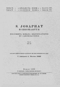 S. Josaphat Hieromartyr. Documenta romana beatificationis et canonizationis v. 2 (1628-1637)