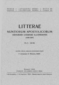 Litterae Nuntiorum Apostolicorum Historiam Ucrainae Illustrantes (1550-1850). Vol. 10: (1659-1663)