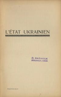 L’Etat Ukrainien