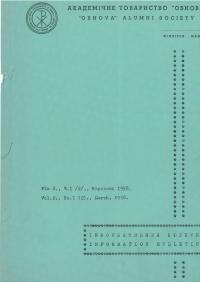 Інформативний бюлетень Академічного Товариства “Обнова”. – 1958. – Ч. 1(2)