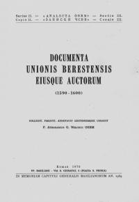 Documenta Unionis Berestensis eiusque auctorum v.1 (1590-1600)