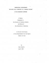 Shymkiw A. Phonological Interference: The Basis for a Phonology of a Canadian Variant of the Ukrainian Language