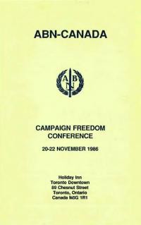 ABN-Canada. Campaign Conference 20-22, november 1986