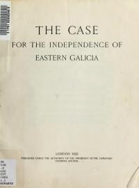 Case for Independence of Eastern Galicia